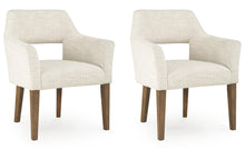 Load image into Gallery viewer, Marxmore - Dining Upholstered Arm Chair (Set of 2) - Beige / Brown