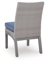 Load image into Gallery viewer, Half Moon Beach - Side Chair With Cushion (Set of 2) - Blue / Gray