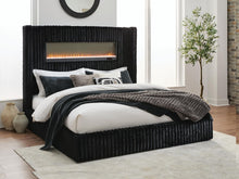 Load image into Gallery viewer, Tayleena - Upholstered Bed With Fireplace And Wireless Audio
