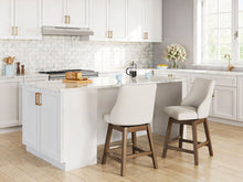 Load image into Gallery viewer, Cabalynn - Upholstered Swivel Barstool (Set of 2) - Oatmeal / Light Brown