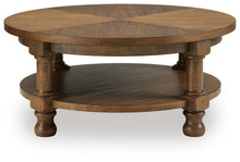 Load image into Gallery viewer, Chadworth - Round Cocktail Table - Medium Brown