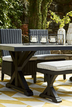 Load image into Gallery viewer, Beachcroft - Rectangular Dining Table With Umbrella Option - Black / Light Gray
