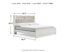Load image into Gallery viewer, Altyra - King Upholstered Bookcase Bed With Storage - White