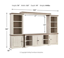 Load image into Gallery viewer, Havalance - 4 Pc. - Entertainment Center - 67" TV Stand - Brown / Beige