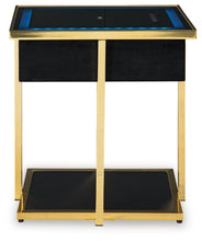 Load image into Gallery viewer, Rexwell - Accent Table With Speaker - Black / Gold Finish