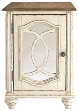 Load image into Gallery viewer, Realyn - Chair Side End Table - Insert Mirror - White / Brown