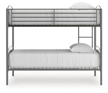 Load image into Gallery viewer, Lanceburg - 3 Pc. - Twin Over Twin Bunk Bed And 2 Mattresses - Gray