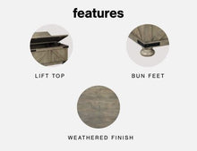 Load image into Gallery viewer, Aldwin - Cocktail Table With Storage - Square - Gray