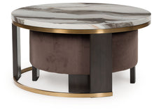 Load image into Gallery viewer, Jazmore - Nesting Cocktail Tables (Set of 2) - Brown / Brass Finish