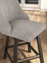 Load image into Gallery viewer, Neymorton - Upholstered Swivel Barstool (Set of 2) - Dark Grayish Brown
