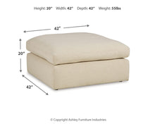 Load image into Gallery viewer, Elyza - Oversized Accent Ottoman - Linen