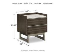 Load image into Gallery viewer, Arkenton - Two Drawer Night Stand - Grayish Brown / White