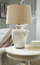 Load image into Gallery viewer, Emelda - Ceramic Table Lamp - Cream
