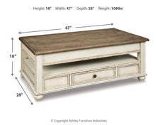 Load image into Gallery viewer, Realyn - Lift Top Cocktail Table - White / Brown