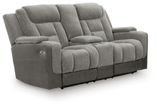 Load image into Gallery viewer, Mixed Motion - Power Reclining Loveseat With Console / Adjustable Headrest