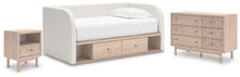 Load image into Gallery viewer, Arloster - 3 Pc. - Twin Day Bed With Storage, Dresser And Nightstand - White
