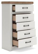 Load image into Gallery viewer, Savonport - Five Drawer Chest - White / Brown