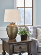 Load image into Gallery viewer, Madney - Metal Table Lamp - Antique Gold Finish