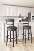 Load image into Gallery viewer, Valebeck - Tall Upholstered Swivel Barstool