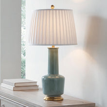 Load image into Gallery viewer, Webbington - Ceramic Table Lamp - Teal / Gold Finish