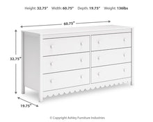 Load image into Gallery viewer, Hallityn - Six Drawer Dresser - White