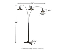 Load image into Gallery viewer, Sheriel - Metal Arc Lamp - Black