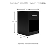 Load image into Gallery viewer, Finch - One Drawer Night Stand - 23" Height - Black
