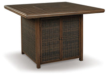 Load image into Gallery viewer, Paradise Trail - Square Bar Table w/Fire Pit - Medium Brown