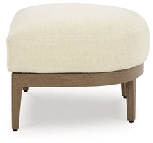 Load image into Gallery viewer, Serene Bay - Ottoman With Cushion - Dark Brown / White