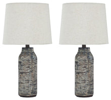 Load image into Gallery viewer, Mahima - Paper Table Lamp (Set of 2) - Black / White