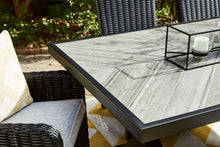 Load image into Gallery viewer, Beachcroft - Rectangular Dining Table With Umbrella Option - Black / Light Gray