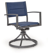 Load image into Gallery viewer, Rocky Creek - Sling Swivel Chair (Set of 2) - Blue / Gray