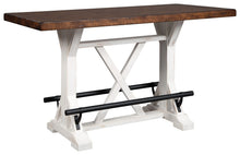 Load image into Gallery viewer, Valebeck - Rectangular Dining Room Counter Table - White / Brown