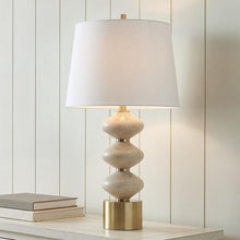 Load image into Gallery viewer, Wardthrone - Poly Table Lamp - Beige / Gold Finish