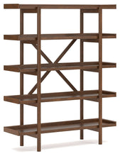 Load image into Gallery viewer, Lyncott - 3 Pc. - Home Office Desk, Chair, Bookcase - Brown
