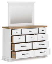 Load image into Gallery viewer, Ashbryn - Dresser And Mirror - White / Natural