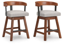 Load image into Gallery viewer, Ralene - Upholstered Swivel Barstool (Set of 2) - Medium Brown