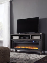 Load image into Gallery viewer, Todoe - 2 Pc. - 65" TV Stand With Wide Fireplace Insert - Gray