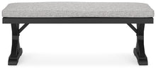 Load image into Gallery viewer, Beachcroft - Bench With Cushion - Black / Light Gray