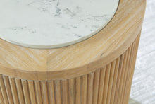 Load image into Gallery viewer, Camdill - Round End Table - Light Brown / White