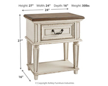 Load image into Gallery viewer, Realyn - One Drawer Night Stand - Chipped White