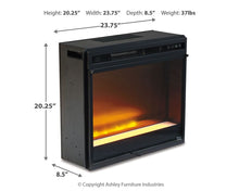 Load image into Gallery viewer, Entertainment Accessories - Fireplace Insert Glass/Stone - Black