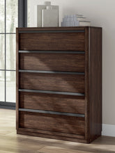 Load image into Gallery viewer, Dilenno - Five Drawer Chest - Dark Brown