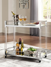 Load image into Gallery viewer, Chaseton - Bar Cart - Clear / Silver Finish