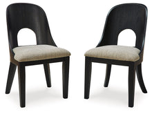 Load image into Gallery viewer, Rowanbeck - Dining Upholstered Side Chair (Set of 2) - Gray / Black