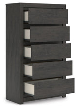 Load image into Gallery viewer, Fraluna - Five Drawer Chest - Charcoal