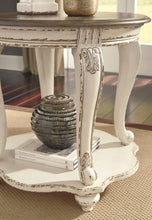 Load image into Gallery viewer, Realyn - Round End Table - White / Brown