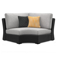 Load image into Gallery viewer, Beachcroft - 5-Piece Outdoor Sectional - Black / Light Gray