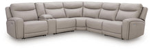Load image into Gallery viewer, Gravier - 6-Piece Power Reclining Sectional With Storage Console - Gray