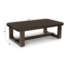Load image into Gallery viewer, Breckington - Rectangular Cocktail Table - Dark Brown